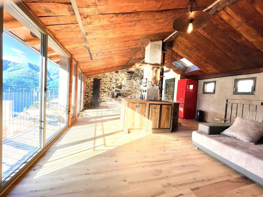 Romantic Home Stone With Amazing View Lake Of Como And Oleandra Laglio Luaran gambar