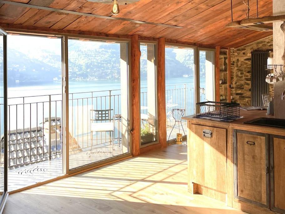 Romantic Home Stone With Amazing View Lake Of Como And Oleandra Laglio Luaran gambar