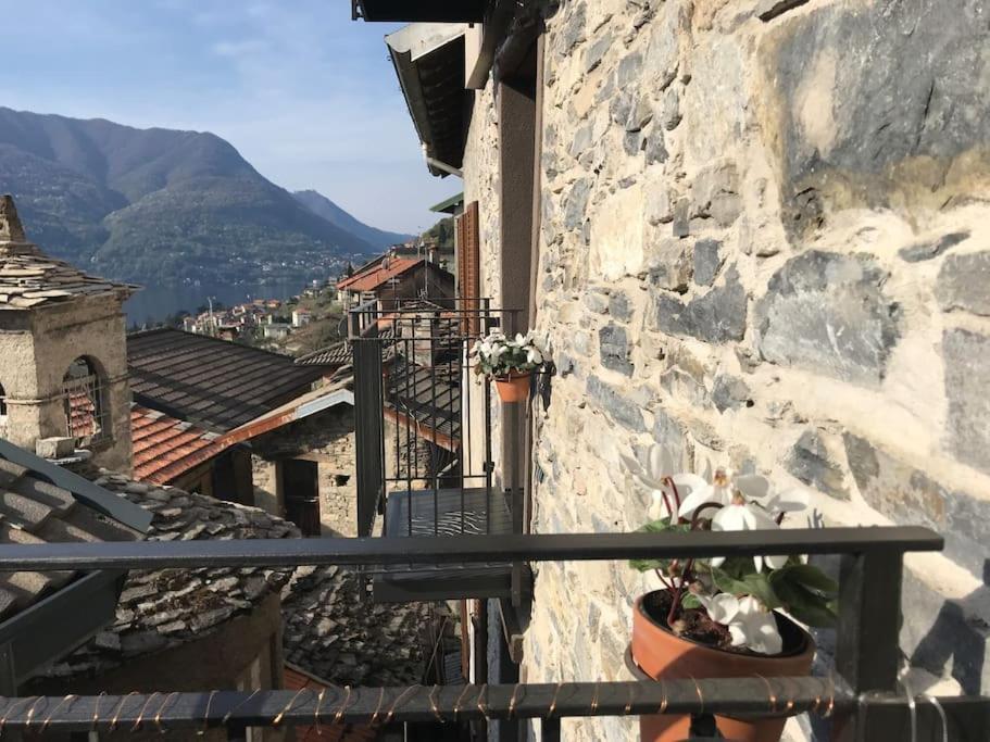 Romantic Home Stone With Amazing View Lake Of Como And Oleandra Laglio Luaran gambar