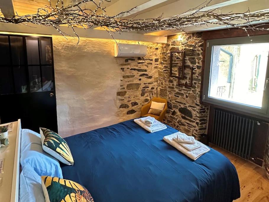 Romantic Home Stone With Amazing View Lake Of Como And Oleandra Laglio Luaran gambar