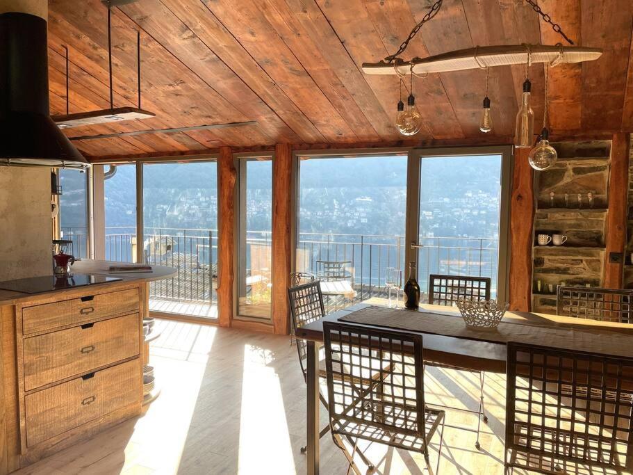 Romantic Home Stone With Amazing View Lake Of Como And Oleandra Laglio Luaran gambar